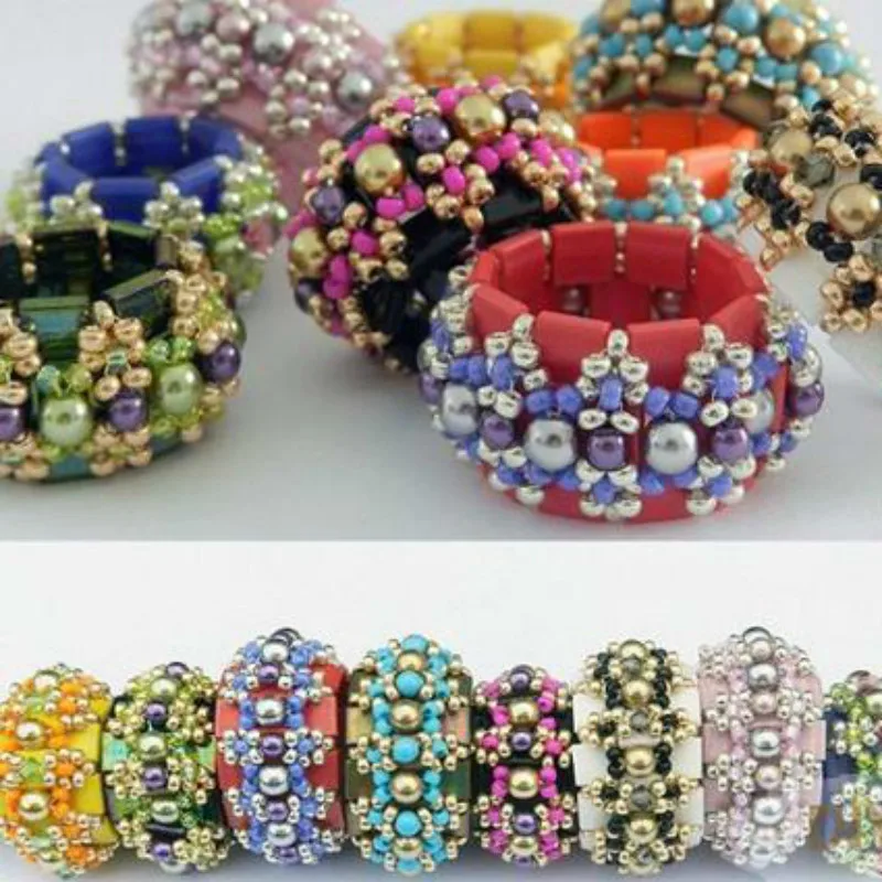 Taidian Japanese Tila Seedbeads For Bohostyle Bracelet Finding 5x5x1.9mm 515gramslot