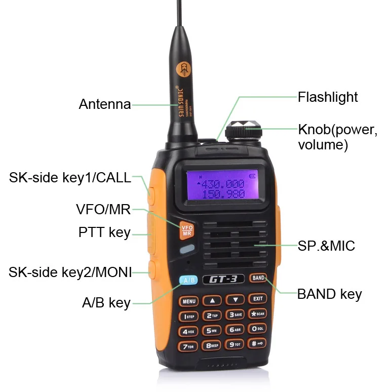 Baofeng GT 3 Mark II VHF/UHF 136 174/400 520 MHz двухдиапазонный FM Ham двухсторонний