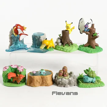 

Anime Cartoon Monsters Butterfree Psyduck Bulbasaur Vulpix Magikarp Squirtle Dugtrio Mini PVC Figures Toys 8pcs/set