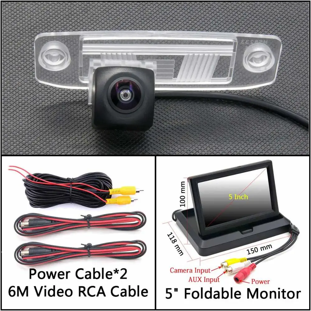 175 градусов HD резервная камера заднего вида для hyundai Accent Brio Avega Verna Sonata Kona Elantra XD монитор парковки автомобиля - Название цвета: Cam N 5 inch Fold