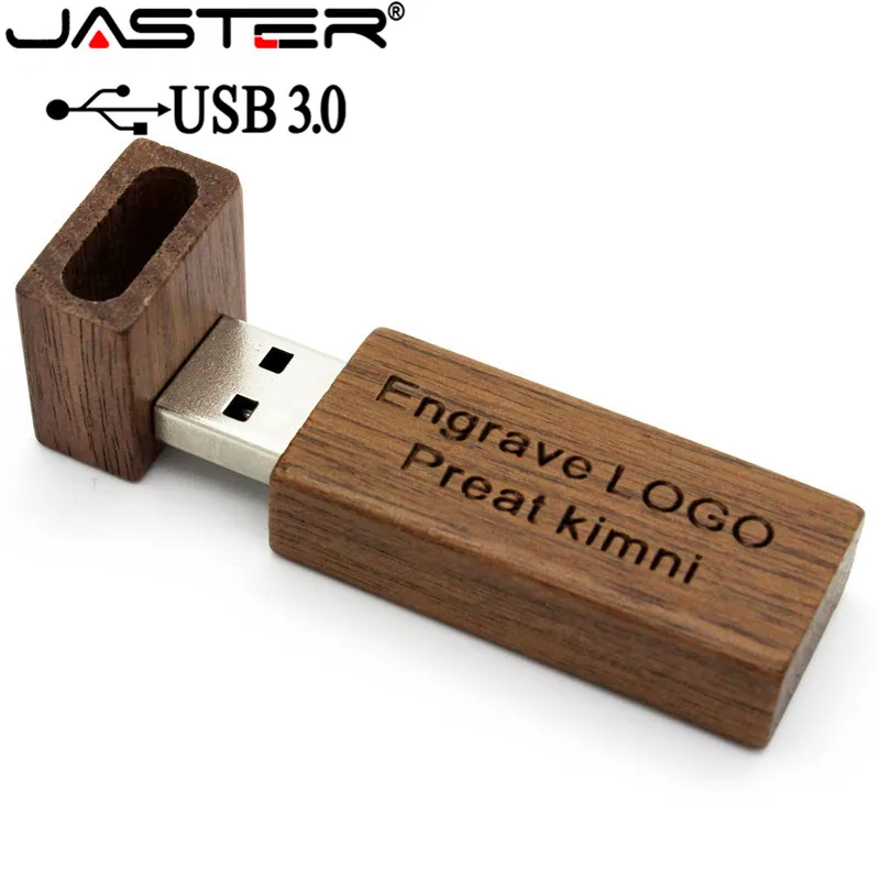 

10pcs Free Customized Logo Wood with Box USB Pendrive Flash Drive U Disk USB 3.0 Flash Drive 4GB 16GB 32GB 64GB As Friend Gift