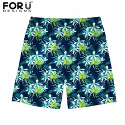 FORUDESIGNS Гавайский Стиль Лето Для мужчин пляжные шорты цветочный узор быстросохнущая пляжные шорты для мужчин бермуды Beachwear Шорты для