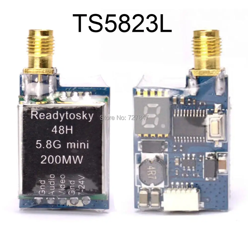 Миниатюрный FPV передатчик с радиатором для гоночного дрона 5 8G 48 каналов TS5828/TS5828L