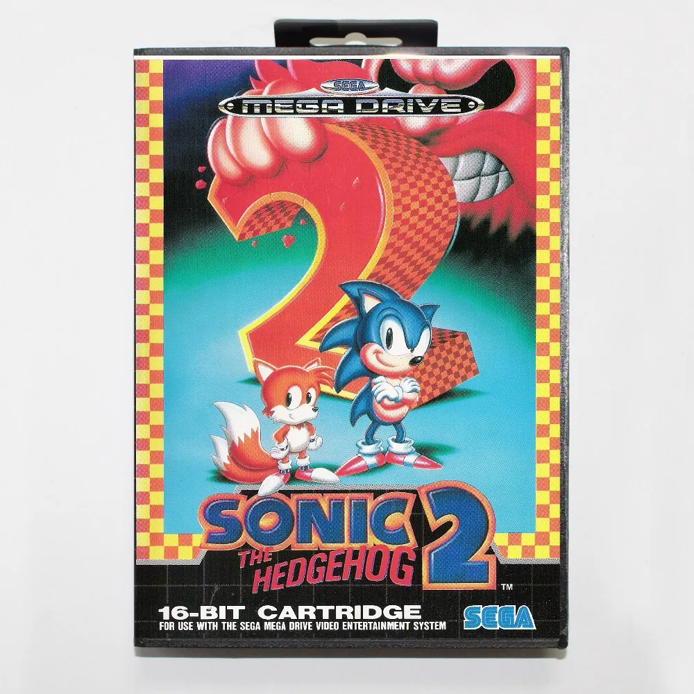 

Sonic 2 16 bit SEGA MD Game Card With Retail Box For Sega Mega Drive For Genesis