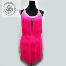 Стиль Костюмы для латинских танцев сексуальные алмазные кисточкой латинские танцевальные платья для женщин конкурс латиноамериканских танцев платья S-4XL