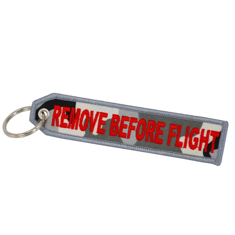 Remove-Before-Flight-Key-Ring-Camouflage-Key-Chain-OEM-Keychain-Jewelry-Embroidery-Aviation-Gifts-llavero-Sleutelhanger (2)