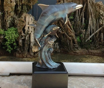 

Art Deco Sculpture Two Dolphins Bronze Statue