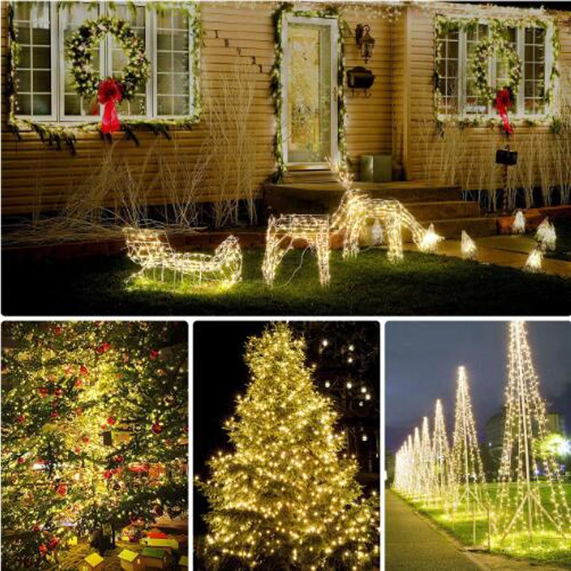 Solar Light String Outdoor Waterproof Solar Powered Copper Wire LED String Lights Fairy Light for Christmas Garden Holiday Decoration (5)