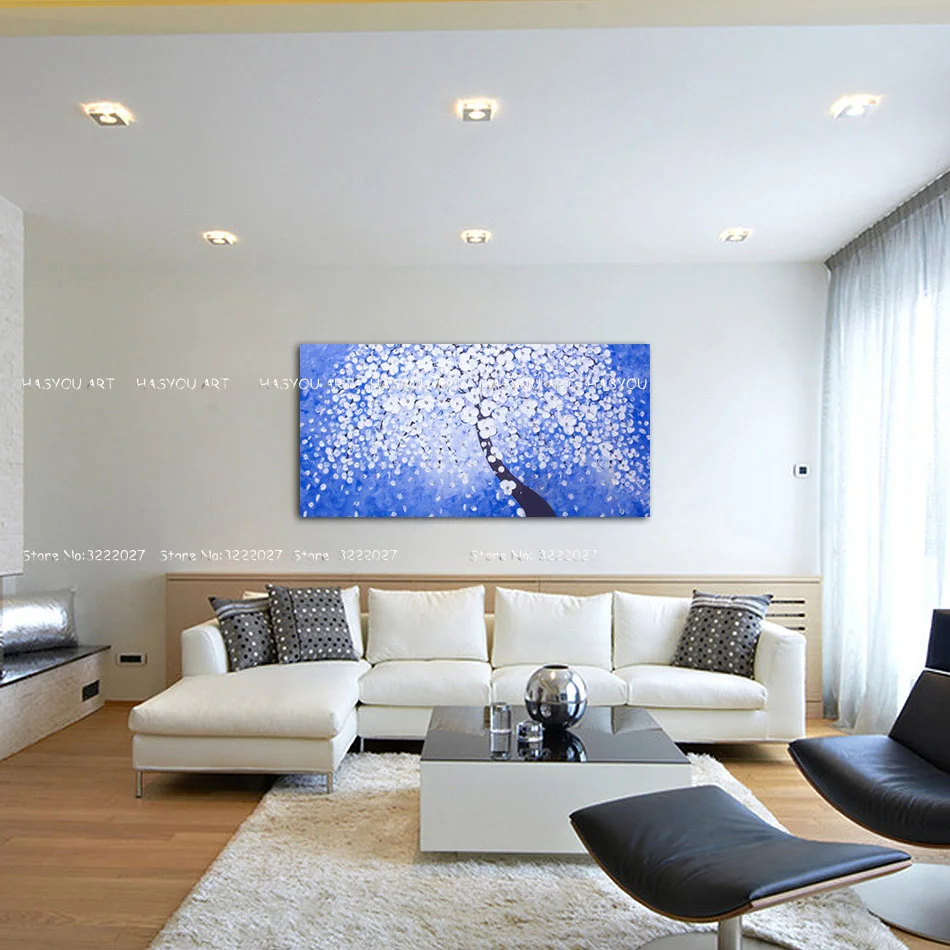 Unframed-Romantic-White-Flower-Tree-Modern-Picture-Abstract-Palette-Knife-Painting-Wall-Art-Hand-Painted-Wedding (1)