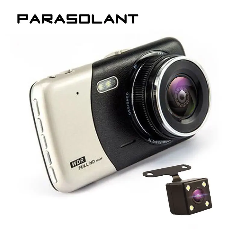 PARASOLANT 4.0 Inch IPS Screen Car DVR Car Camera Dual Recording Dash Camera Full HD 1080P Video 170 Degree T810 Dash Cam