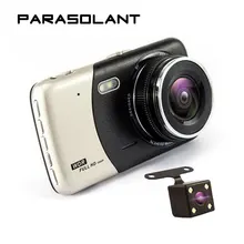 PARASOLANT 4,0 дюймов ips Экран Видеорегистраторы для автомобилей автомобиля Камера двойной Запись тире Камера Full HD 1080 P видео 170 градусов T810 регистраторы