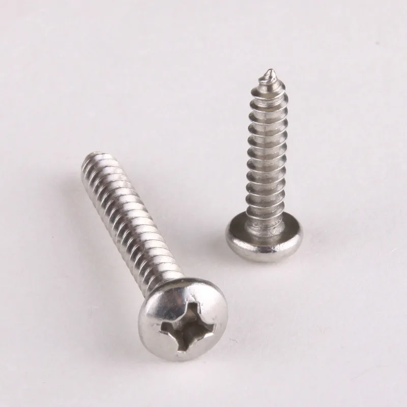 

30PCS Stainless Steel 304 Round Head Self-tapping Screws / Pan Head Self-tapping Screw M3.5 * 13 GB845