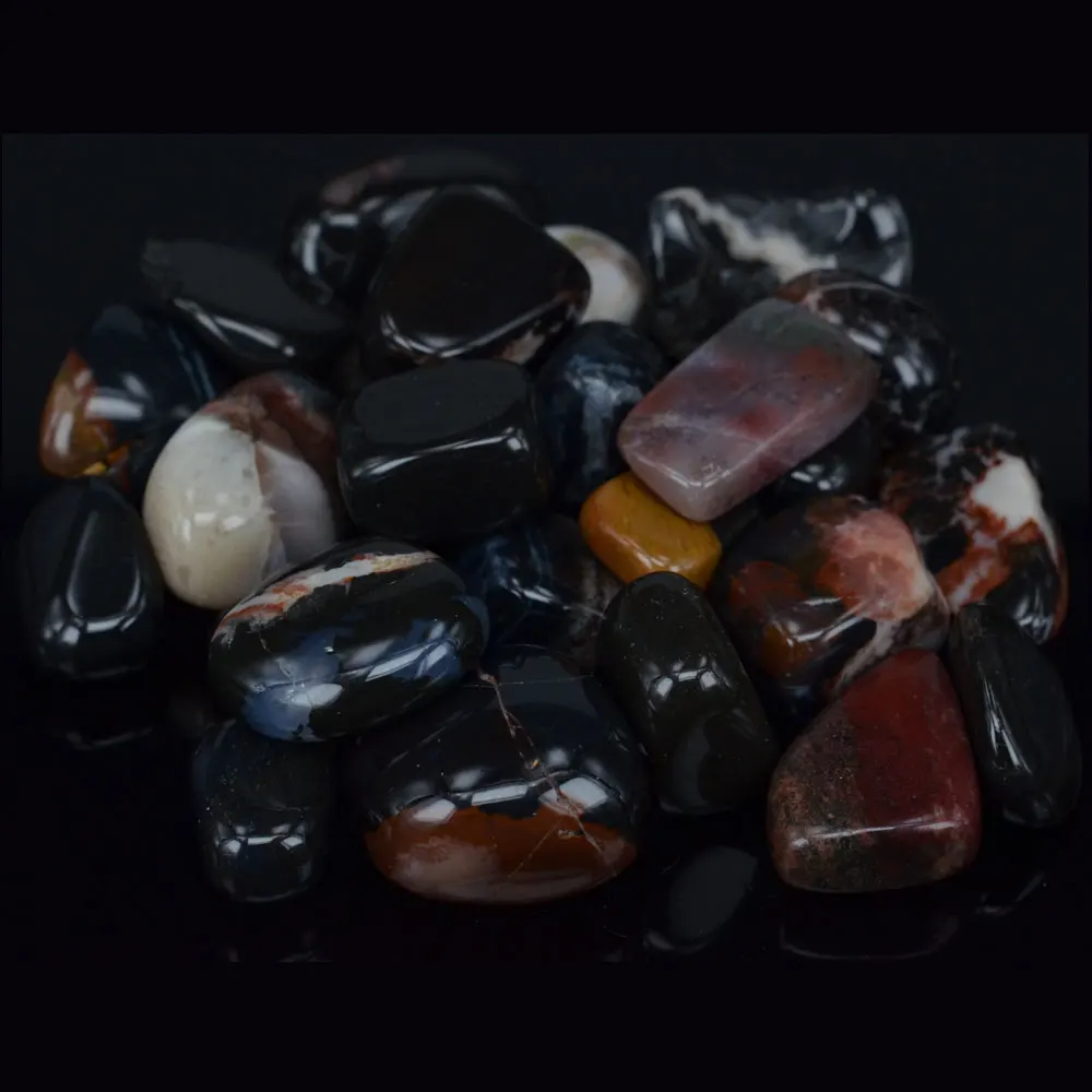 500g/lot Sardonyx Quartz Crystal Gem Stone Tumbled Stones Feng Shui Chakra Healing Reiki Stone