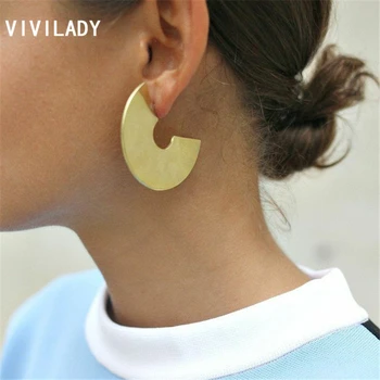 

VIVILADY Bohemian Gold Color Round Hoop Earrings Women African Wedding Brincos Boho Nickel Free Bijoux Jewelry Party Lady Gifts