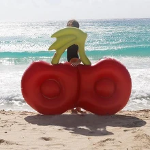 180 см гигантский надувной Вишневый бассейн поплавок красный пляжный шезлонг воздушный матрас кольцо для взрослых Вода Летняя Вечеринка игрушки boia Piscina