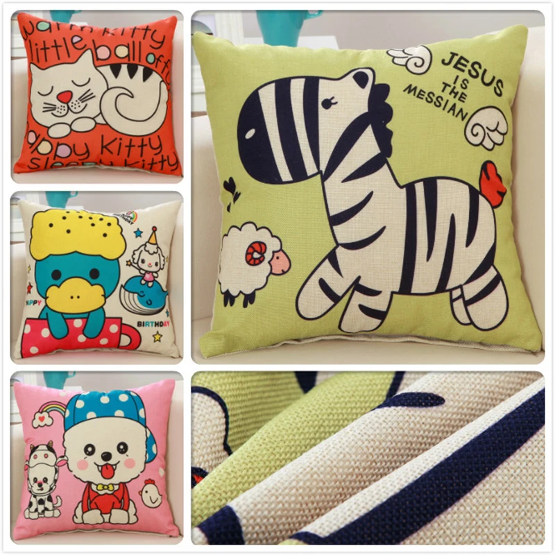 Square 45*45cm 18inch Cartoon Cushion Cover Child Xmas Gift Hotel