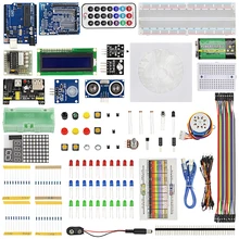 2017 Raspberry Pi для Arduino комплект Макет кабель USB LED сопротивление HC-SR04 инфракрасный приемник для UNO R3 с розничной коробке