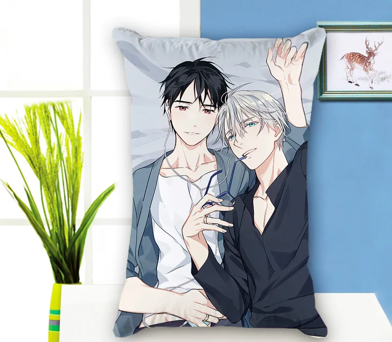

Japanese Anime Yuri on Ice Rectangle Pillow Case dakimakura Pillowcase Decorative Pillow cover dropshipping free shipping