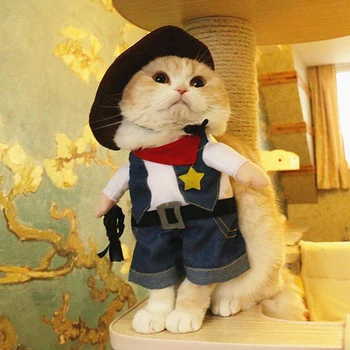 

Pet Clothes Cosplay Pirate Policemen cowboy Dogs Cat Cute Clothing Comfort For Small Medium Dog dog costume halloween