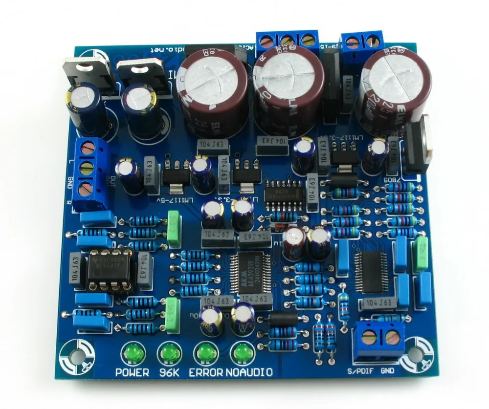 24 бит 192K Гц DAC CS8416 + AK4393 5532 SPDIF к аудиовыход комплект преусилителя DIY|Усилители