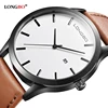 New Arrival Luxury Leather Belt Watch Date Calendar Men Waterproof