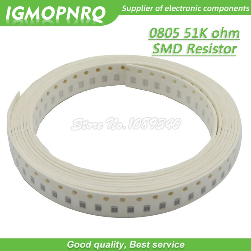 

300pcs 0805 SMD Resistor 51K ohm Chip Resistor 1/8W 51K ohms 0805-51K