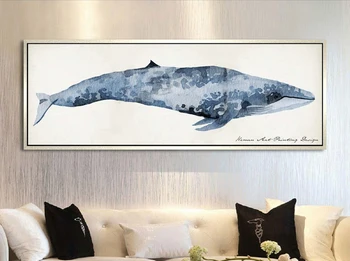 

Nordic Canvas Wall Art Modern Minimalist Shark Canvas Printings Poster Wall Pictrues For Living Room Bedroom Home Decor No Frame