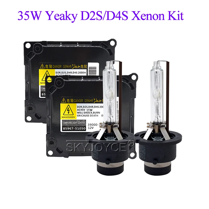 

SKYJOYCE Car Headlight HID Kit 35W Yeaky D2S D4S HID Xenon Bulb 4500K 5500K 6500K D2R D4R D2S D4S Xenon Ballast 35W Yeaky Kit