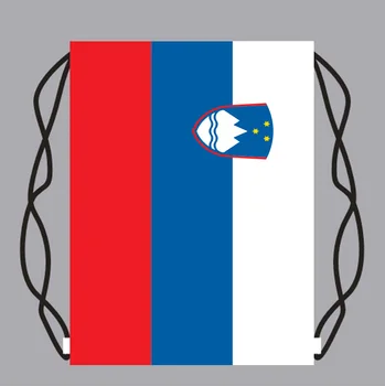 

Drawstring Backpack Bag with Slovenia Flag Small Backpack Printing Customized Logo