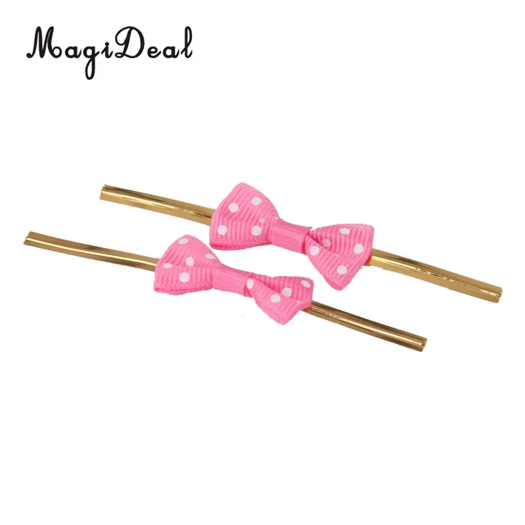 100pcs Metallic Wire Dot Bow Twist Ties Cake Candy Cello Bags Sealing Supplies 8cm