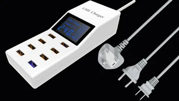 

Thbelieve New QC 3.0 Multi Charger 8 HUB USB Charging Station EU Plug Multiple Desktop Socket Strip Mobile Phone Quick Charge