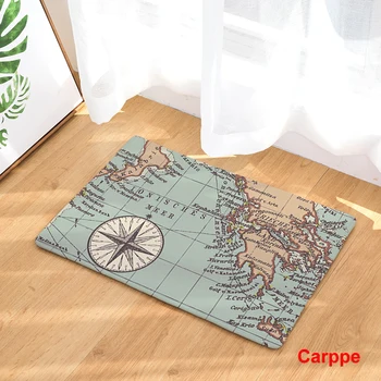

2017 New Map Creative Print Carpets Bathroon Mats Anti-Slip Rugs