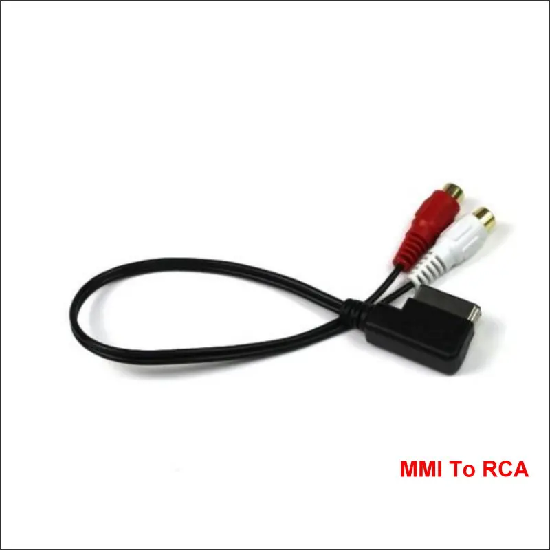 AMI MMI Интерфейс RCA USB AUX iPhone Разъем для подключения iPod для автомобиля Audi S4 S5 S6 S8 Q3 Q5 Q7 R8 автомобильный адаптер для кабеля провода - Название цвета: RCA Connector