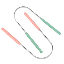 2 шт. скребок для языка Очиститель из нержавеющей стали для чистки полости рта здоровье свежее дыхание инструменты@ ME88