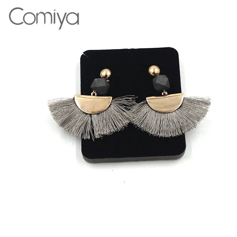 Comiya Мода мотаться серьги для Для женщин цинковый сплав Pendientes Flecos Этническая