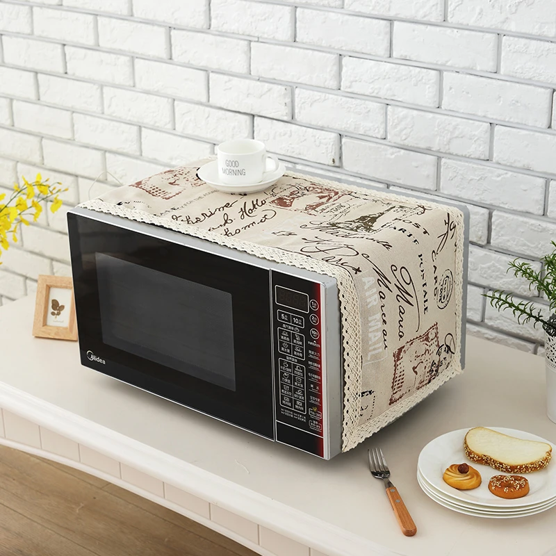 ダストカバー電子レンジオーブン布農村布アートダストカバー印刷オプション雑巾レースエッジキッチンホーム装飾 Cover Cloths Kitchen Coverprinted Cloth Aliexpress