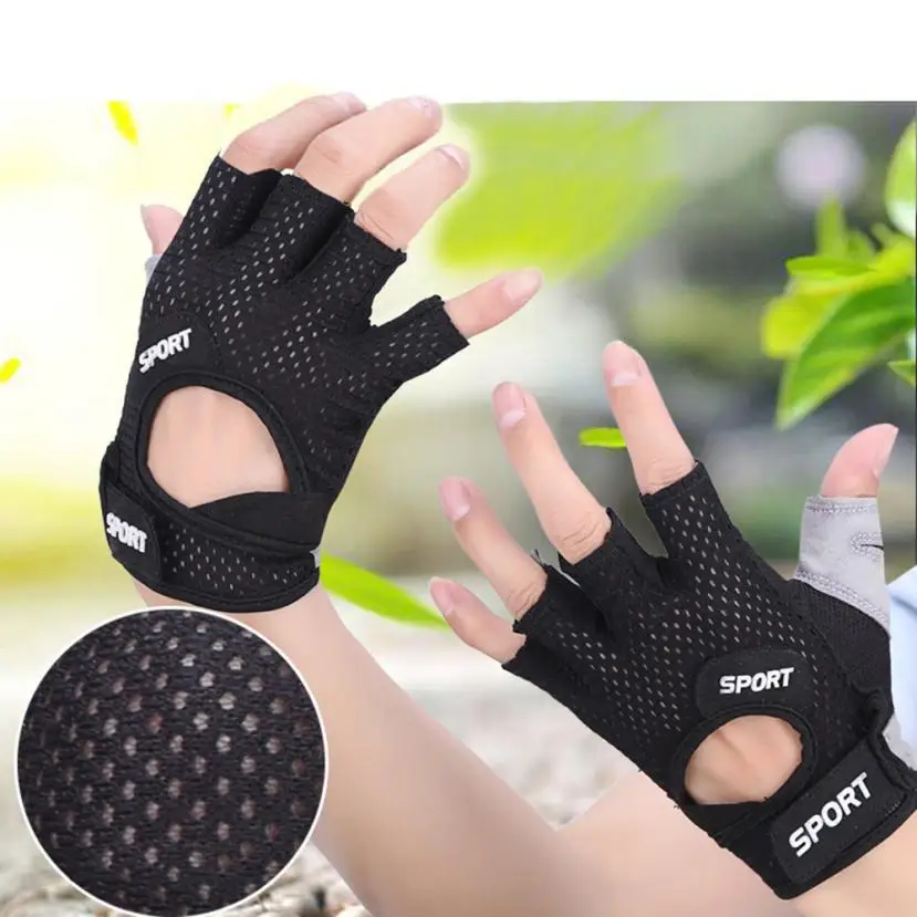 FishSunDay Men Women Yoga Fitness Half finger Gloves Weight Lifting Gym Training Sports Gloves Breathable 0723