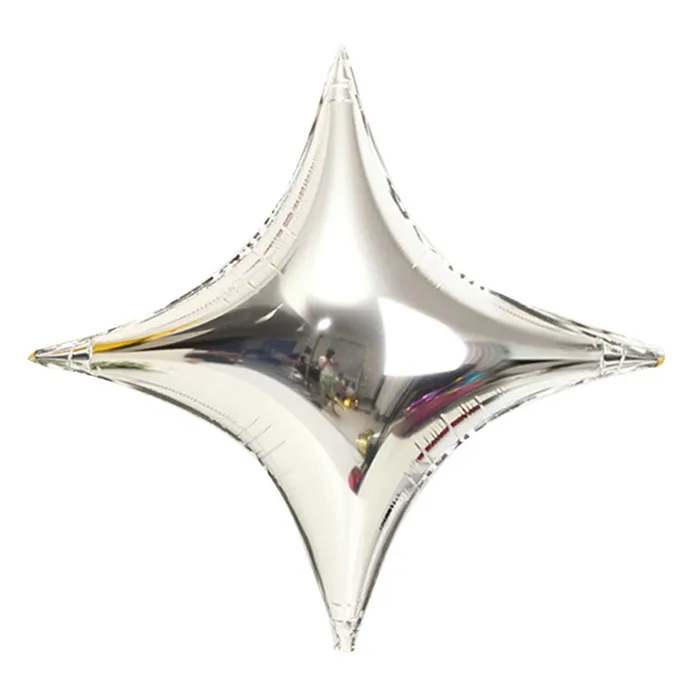 5 шт 10 дюймов рождественские гелиевые воздушные шары звезда свадьба большие воздушные шары из алюминиевой фольги надувные подарок на день рождения украшения для детей - Цвет: K11-S2-4Star Silver