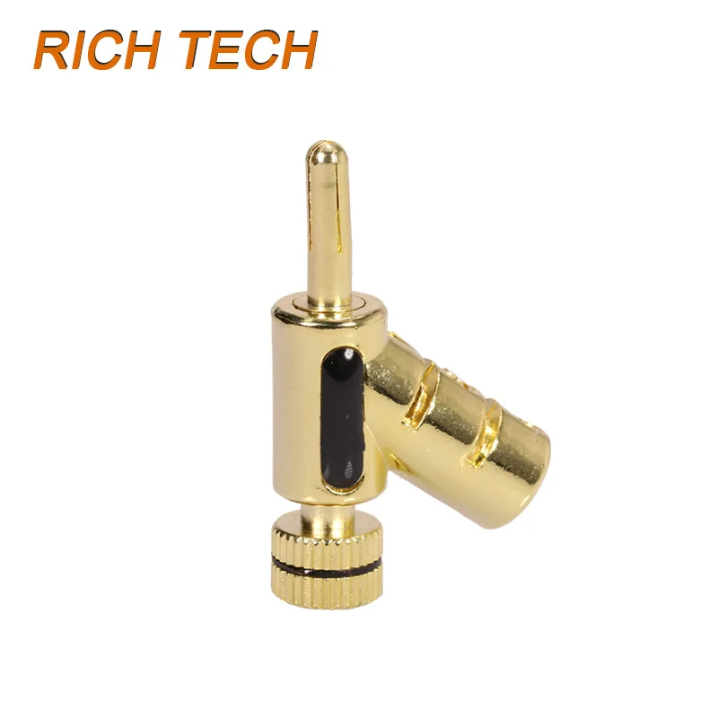 

5Pcs High Quality New Copper Speaker Cable Banana Plug with Lock Speaker Amplifier Connector