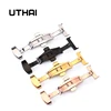 UTHAI T02 automática de doble clic mariposa hebilla reloj botón doble despliegue broche de plata reloj de correa de 12-24mm ► Foto 2/5