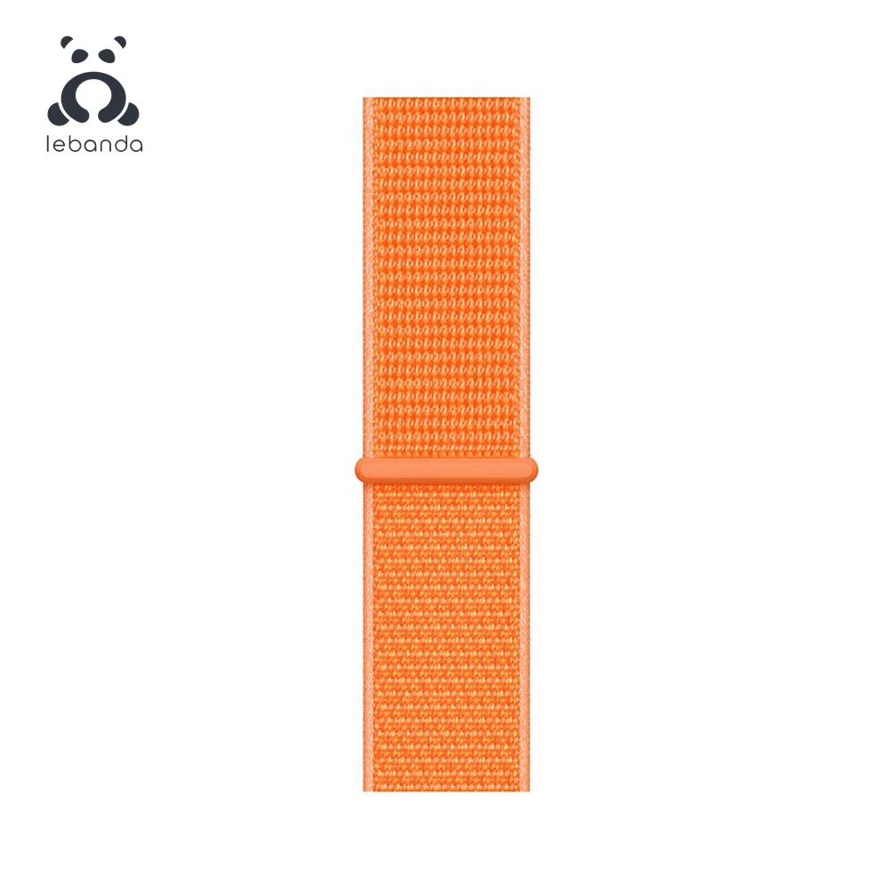 Lebanda Sport loop для apple watch 5, 4, 3, 2, 1, ремешок для iwatch 38, 40, 42, 44 мм, тканый нейлоновый ремешок, Аляска, синий - Цвет ремешка: Papaya