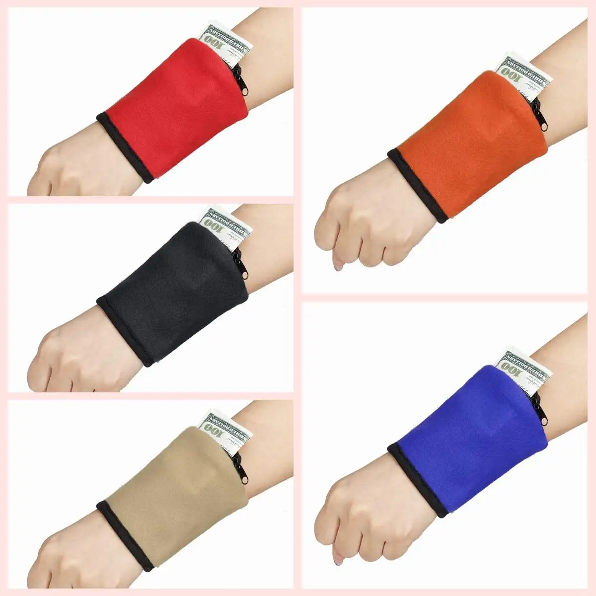 Fashion New Men Women Wrist Wallet Pouch Band Zipper Running Travel Gym Cycling Safe Coin Purse Change Sport Bag Male Fashion New Men Women Wrist Wallet Pouch Band Zipper Running Travel Gym Cycling Safe Coin Purse Change Sport Bag Male