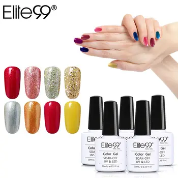 

Elite99 10ml One Step UV Gel Varnish 3 in 1 Nail Polish Alcoholic Removal One Step Gel LED Soak off Long Lasting Gel Lacquer