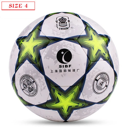 Поезд GS8111 высокое качество Стандартный Футбольный Мяч тренировочные мячи официальный размер 5 Размер 4 PU футбольный мяч - Цвет: GS6111size4 green