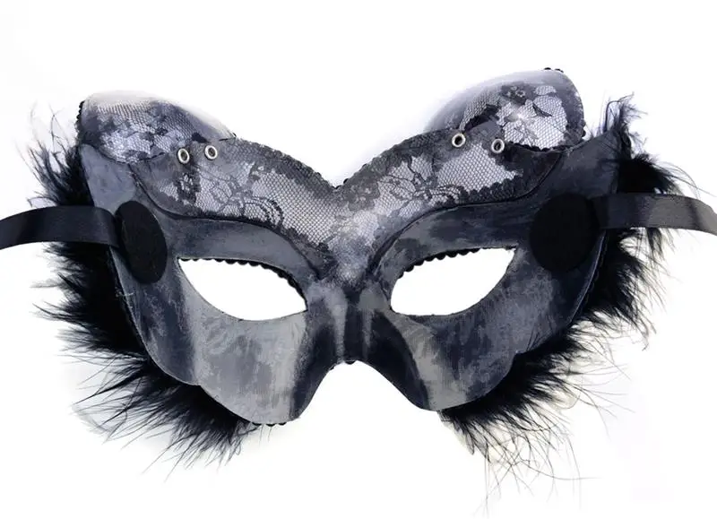 19*8 см модная Лисичка Сексуальная кружевная Маска «кошка» ПВХ черно-белая женская Венецианская Маскарадная маска для вечеринки представление Веселые маски