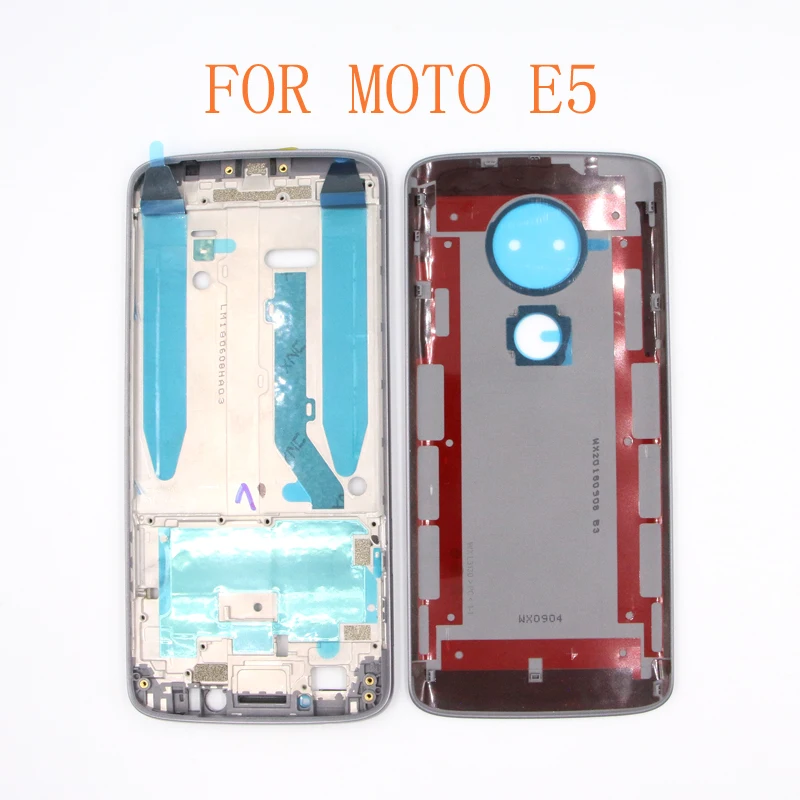 E5 Tapa со средней рамкой для Motorola Moto E5 Крышка батарейного отсека задняя крышка батарейного отсека чехол на заднюю крышку чехол с рамкой