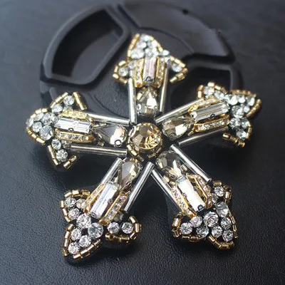 4 шт. восьмиугольные патчи в виде снежинок|decorative patches|snowflake patchbeaded applique |