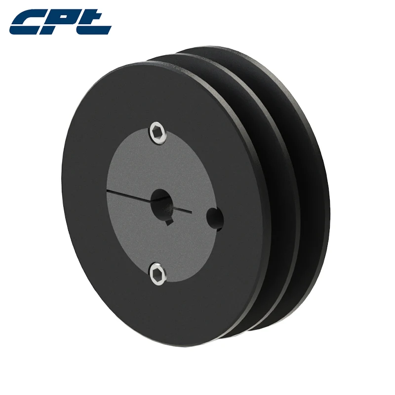 

CPT double groove standard v groove pulley, for SPB belt, 80mm pitch diameter, statically balanced pulley SPB80-02