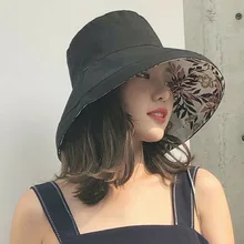 Летняя Печать Цветок Панама с цветочным рисунком хип хоп рыбий шляпы женские двухсторонняя одежда Боб солнцезащитная Кепка