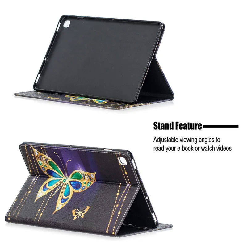 Wekays For Samsung Tab S5e 10.5 Cartoon Butterfly Leather Fundas Case For Samsung Galaxy Tab S5e 10.5 inch T720 T725 Cover Cases